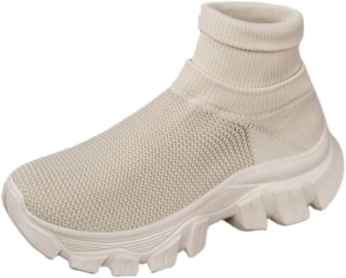 Women's Large-Size Knitted mesh Thick-Soled Casual Sports Shoes. Lightweight, Comfortable, Breathable. Suitable for Outdoor Activities and Daily wear. in Kuwait