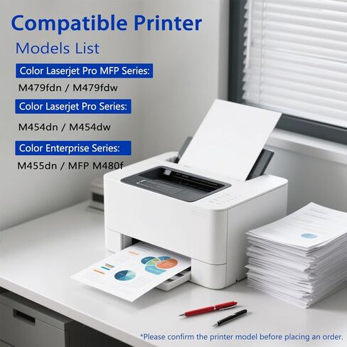 414A Toner Cartridges Replacement for HP W2020A 414A Work for Color LaserJet Pro Enterprise M455dn MFP M480f M454dn M454dw MFP M479fdn M479fdw Printer(4PACK Black Cyan Magenta Yellow) in Kuwait