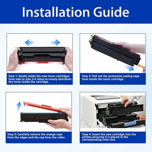 414A Toner Cartridges Replacement for HP W2020A 414A Work for Color LaserJet Pro Enterprise M455dn MFP M480f M454dn M454dw MFP M479fdn M479fdw Printer(4PACK Black Cyan Magenta Yellow) in Kuwait