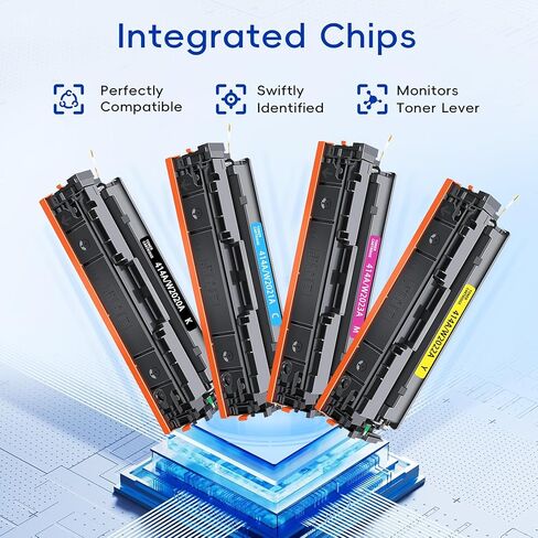 414A Toner Cartridges Replacement for HP W2020A 414A Work for Color LaserJet Pro Enterprise M455dn MFP M480f M454dn M454dw MFP M479fdn M479fdw Printer(4PACK Black Cyan Magenta Yellow) in Kuwait