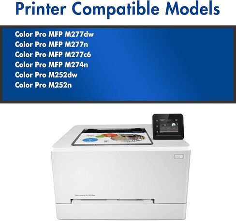 خراطيش حبر 201X M277dw عالية الإنتاجية متوافقة مع حبر 201A لحبر الطابعة Color Laser Pro MFP M277dw M277n M277c6 M277 M252dw M252n CF400X (أسود سماوي أرجواني أصفر، 4 عبوات) in Kuwait