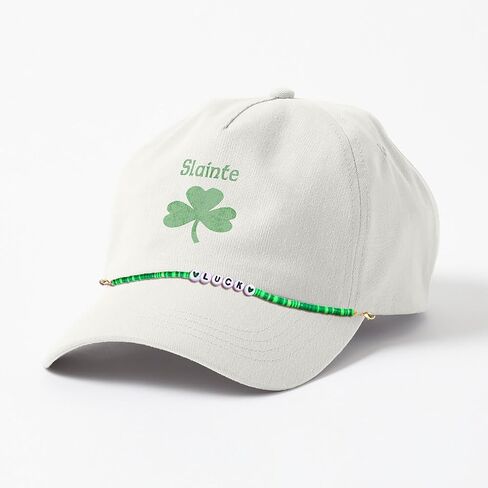St.Patrick's Day Trucker Hat Chain for Women Green Luck Shamrock Hat Charms Chain Beaded Green Leaf Hat Decorations Irish Hat Accessories St.Patrick's Day Outfit Party Favor in Kuwait