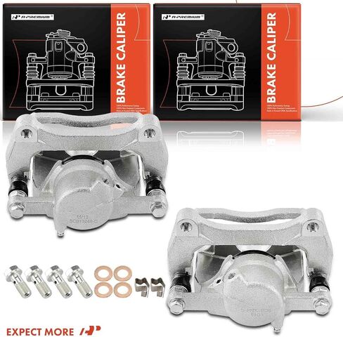 A-Premium Disc Brake Caliper Assembly with Bracket Compatible with Mazda RX-8 RX8 2004-2011 - Front Driver and Passenger Side, 2Pcs in Saudi Arabia