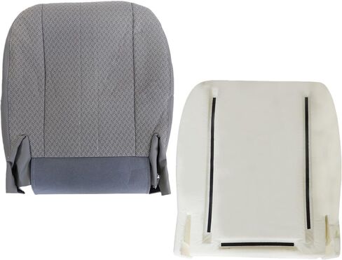 Driver or Passenger Side Bottom Cloth Replacement Seat Cover & Foam Cushion Pewter Gray fit for Chevy Express GMC Savana 2003 2004 2005 2006 2007 2008 2009 2010 2011 2012 2013 2014 in Saudi Arabia