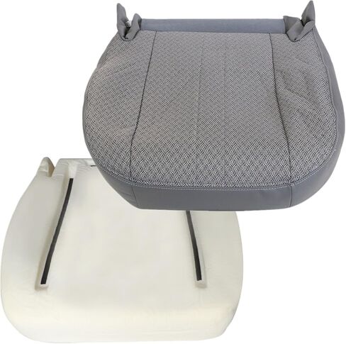 Driver or Passenger Side Bottom Cloth Replacement Seat Cover & Foam Cushion Pewter Gray fit for Chevy Express GMC Savana 2003 2004 2005 2006 2007 2008 2009 2010 2011 2012 2013 2014 in Saudi Arabia