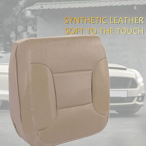 KUAFU Seat Bottom Cover Compatible with 1992-1996 Ford Bronco Eddie Bauer/XLT/XLT Sport/Nite Edition/ 4X4/ 2WD Artificial Leather Med Mocha Tan - Passenger Side in Saudi Arabia