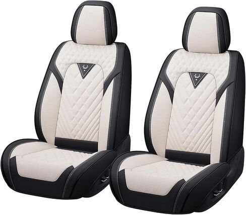 غطاء مقعد السيارة لسيارة كاديلاك Xt5 2017-2024، غطاء مقعد رياضي مقاوم للماء من جلد نابا الفاخر، سهل التركيب، مجموعة كاملة من أغطية مقاعد السيارات (رمادي وأسود) in Kuwait