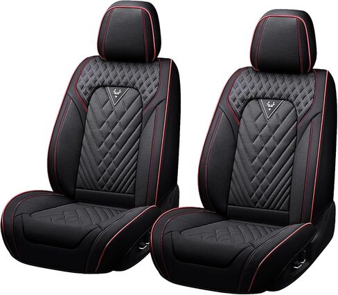 غطاء مقعد السيارة لسيارة كاديلاك Xt5 2017-2024، غطاء مقعد رياضي مقاوم للماء من جلد نابا الفاخر، سهل التركيب، مجموعة كاملة من أغطية مقاعد السيارات (رمادي وأسود) in Kuwait