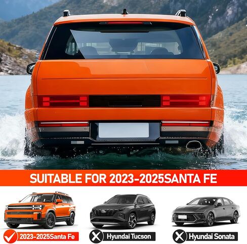 اللوحات الطينية لشركة Hyundai Santa Fe 2024 2025، 4 قطع من واقيات الرذاذ شديدة التحمل متوافقة مع ملحقات Santa Fe الخارجية، مشاعل الطين الأمامية والخلفية OEM بدون حامي إطار الحفر in Kuwait