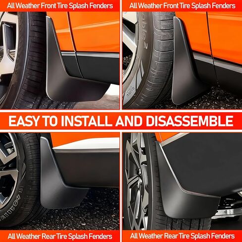اللوحات الطينية لشركة Hyundai Santa Fe 2024 2025، 4 قطع من واقيات الرذاذ شديدة التحمل متوافقة مع ملحقات Santa Fe الخارجية، مشاعل الطين الأمامية والخلفية OEM بدون حامي إطار الحفر in Kuwait