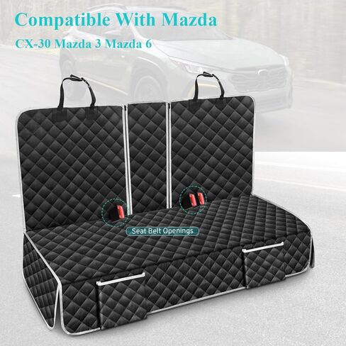 Dog Car Seat Cover Compatible with Mazda CX30 CX-30 Mazda 3 6 CX3 Back Seat Accessories 2000-2025 2026, Waterproof Pet Bench Backseat Rear Seat Covers with Non-Slip Backing in Saudi Arabia