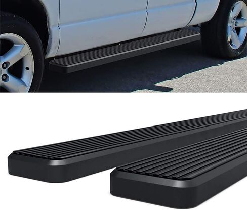 HD Ridez Stainless Steel Side Step Bars 6" Black Compatible with Dodge Ram 1500 2002-2008 Quad Cab & Ram 2500 3500 2003-2009 (Side Steps Side Bars) in Saudi Arabia