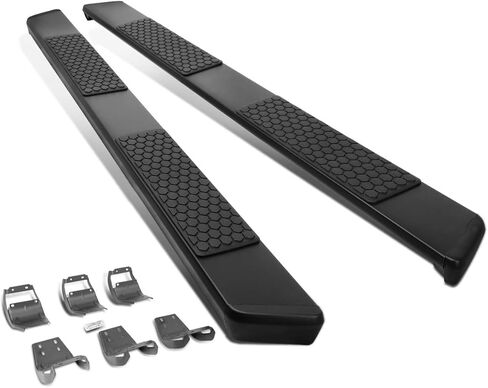 DNA Motoring 5 Inches Running Boards Compatible with 15-20 F150 Super Cab, Powdercoated Stainless Steel Side Step Neft Bars, STEPB-ZTL-8240-SSBK in Saudi Arabia