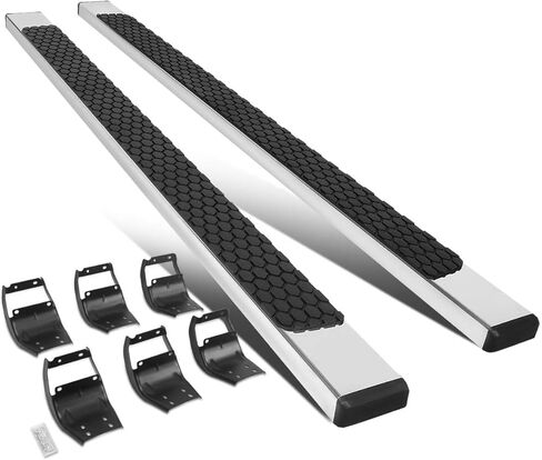 DNA Motoring 5 Inches Running Boards Compatible with 15-20 F150 Super Cab, Powdercoated Stainless Steel Side Step Neft Bars, STEPB-ZTL-8240-SSBK in Saudi Arabia
