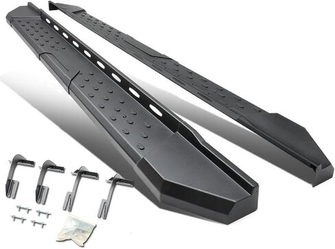 DNA Motoring 5 Inches Running Boards Compatible with 15-20 F150 Super Cab, Powdercoated Stainless Steel Side Step Neft Bars, STEPB-ZTL-8240-SSBK in Saudi Arabia