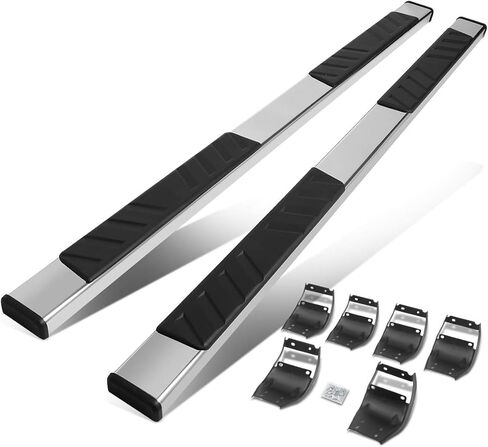 DNA Motoring 5 Inches Running Boards Compatible with 15-20 F150 Super Cab, Powdercoated Stainless Steel Side Step Neft Bars, STEPB-ZTL-8240-SSBK in Saudi Arabia