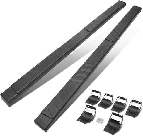 DNA Motoring 5 Inches Running Boards Compatible with 15-20 F150 Super Cab, Powdercoated Stainless Steel Side Step Neft Bars, STEPB-ZTL-8240-SSBK in Saudi Arabia