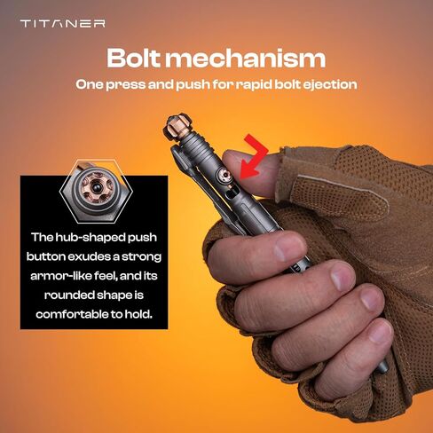 قلم حبر جاف من التيتانيوم التكتيكي - أداة كتابة EDC احترافية متوافقة مع عبوات متعددة لكتابة يوميات الأعمال المميزة للهدايا أو المقتنيات. (تيتانيوم) in Kuwait