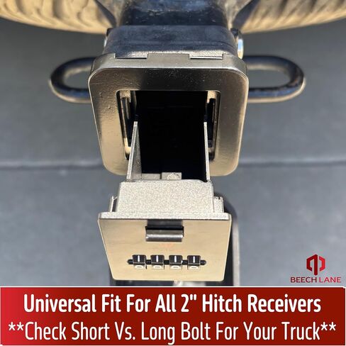 Beech Lane Combination Locking Hitch Storage Vault (Short Bolt (Fits Standard 2x2 Hitch Receivers)) in Kuwait