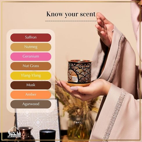 Oud Ya Aini Bakhoor Set by Dukhni | 2 x 9 Piece Each & Oriental Bakhoor Burner | Arabic Incense | Deep Amber Oud Blend | Perfect for Prayer Time | to Relax & Meditate in Kuwait