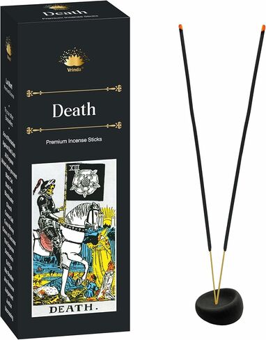 Death Tarot-Inspired Hexa Premium Incense Sticks | Transformation, Release & Renewal Aroma, New Beginnings, letting go of The Past.| Handcrafted in India, Pack of 6, 20 Sticks per Pack. in Saudi Arabia