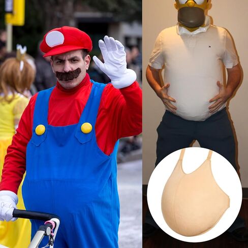 Adjustable Santa Belly Costume – Fillable Fat Belly Suit for Men & Women, Fake Stomach Padding, Big Belly Fat Suit for Halloween, Holiday, Theatrical & Funny Costumes in Kuwait