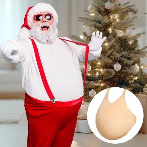 Adjustable Santa Belly Costume – Fillable Fat Belly Suit for Men & Women, Fake Stomach Padding, Big Belly Fat Suit for Halloween, Holiday, Theatrical & Funny Costumes in Kuwait
