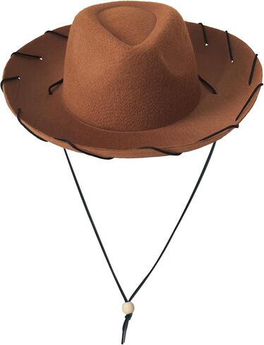 Unisex Cowboy Hat Western Style for Adults Curved Brim Rodeo Costume Accessory for Halloween or Party in Kuwait