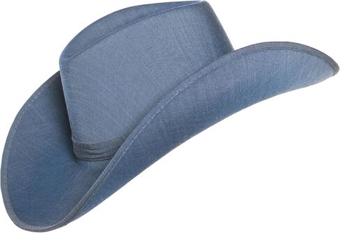 UNDERWRAPS Blue Denim Cowboy Hat - Cowboy Hats for Men and Women, Western Costume Accessories, 4th Of July Hat, Music Festival, Rodeo Hat (One Size Fits Most) in Saudi Arabia