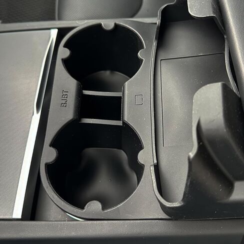 Cup Holder Insert for Tesla, Car Cup Adapter & Storage 2-in-1 for Model 3 & Y (2021-2023), with Storage Compartment for Glasses - Black in Kuwait