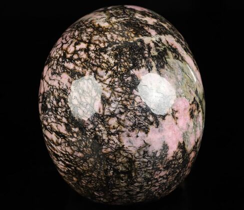 2.0" Pink and Black Rhodonite Crystal Skull, Hand Carved Gemstone Fine Art Sculpture, Reiki Healing Stone Statue.1390 in Kuwait