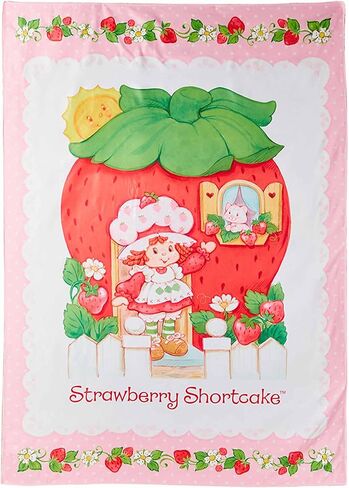 مجموعة نسيج عتيقة من Micotaku مرخصة رسميًا من Strawberry Shortcake، ديكور نسيج معلق على الحائط مقاس 60 × 40 بوصة (يتوفر نمطان) in Saudi Arabia