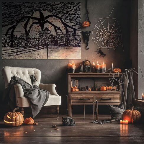 LUNDOME الرعب الوحش نسيج 59x51in- زاحف العقل الطيارة مع ليلة داكنة السماء الحمراء الرعد رأسا على عقب خلفية ل، ديكورات الحفلات صور راية الدعائم in Kuwait