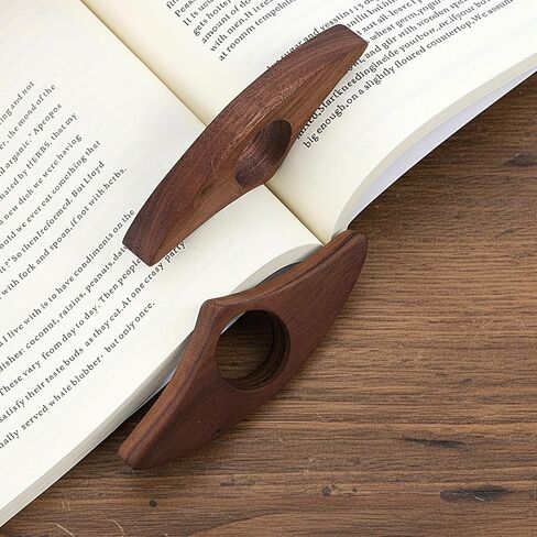 Book Page Holder, 2PCS Wooden Page Holder One Handed Books Buddy Thumb Reading Bookmark Book Accessories for Reading Lovers in Saudi Arabia
