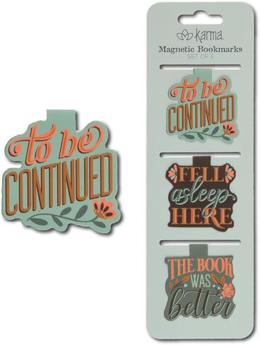Karma, Magnetic Bookmarks Set of 3, Cute Bookmarks for Women, Page Markers for Students Teachers Reading, Quotes in Saudi Arabia