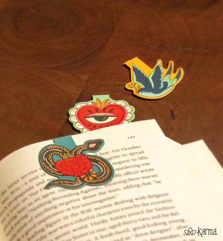 Karma, Magnetic Bookmarks Set of 3, Cute Bookmarks for Women, Page Markers for Students Teachers Reading, Quotes in Saudi Arabia