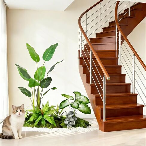 Faux Greenery Arrangement Set, Luxury Artificial Plants for Hotel Entryway, Realistic Foliage Corner Decor, Fake Centerpiece for Mall/Office Lobby in Saudi Arabia