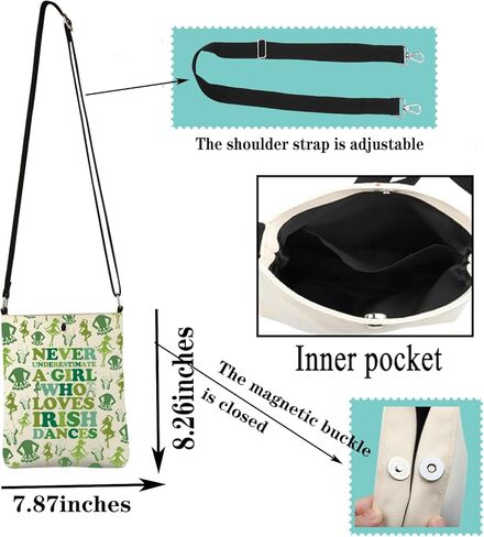 JYTAPP Irish Dancer Crossbody Bag Irish Dancer Gift Irish Dance Bag Irish Dance Teacher Gift Irish Gift Irish Dance Era Bag in Kuwait