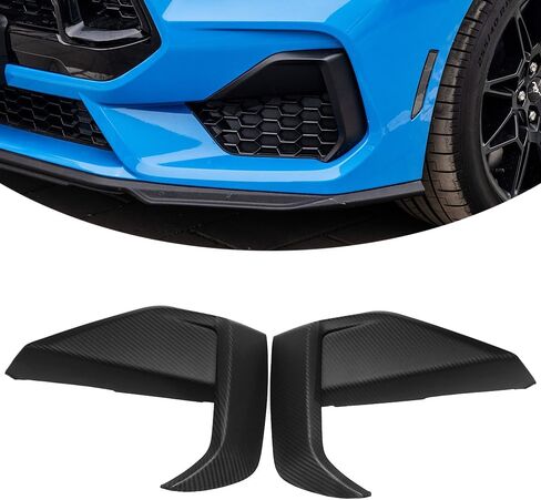 Jogon Carbon Fiber Fog Light Eyelid Eyebrow Cover Trim for Ford Mustang S650 Sports GT Premium Coupe 2024 2025 2026 Front Bumper Side Vent Fog Lamp Decor in Kuwait