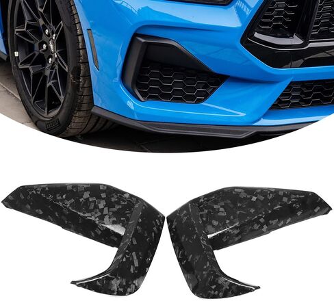Jogon ألياف الكربون الضباب ضوء الجفن غطاء الحاجب الكسوة لفورد موستانج S650 الرياضة GT بريميوم كوبيه 2024 2025 2026 المصد الأمامي الجانب تنفيس الضباب مصباح ديكور in Kuwait