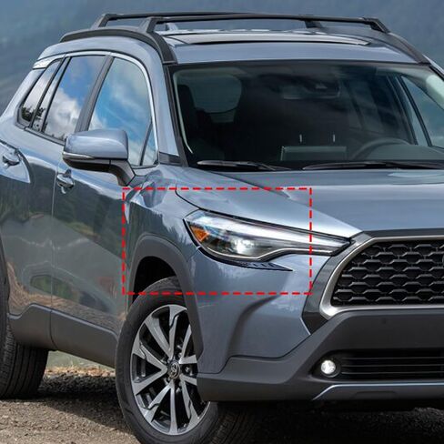 Car Accessories Exterior Headlight Eyelid Eyebrow Frame Strip Cover Trim Compatible with Toyota Corolla Cross 2026-2022 Corolla Cross Hybrid 2026 2025-2023 (Carbon Fiber Style) 4PCS ABS in Kuwait