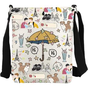 JYTAPP Hi Hi Umbrella Heart Stop TV Show Crossbody Bag Merch Umbrella Hi Merch LGBT Movie Gift Heart Stop Leaves Bag in Saudi Arabia