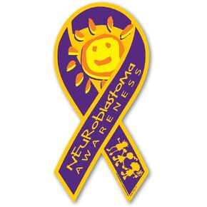 Neuroblastoma Awareness Ribbon Magnet by Magnet America Is 8" x 3.875" Made for Vehicles and Refrigerators in Kuwait