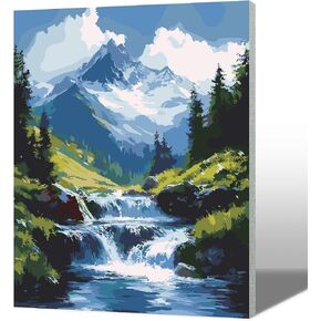 طقم الطلاء المؤطر بالأرقام من MAXBYE Townscape للبالغين، طلاء أكريليك DIY من الأكريليك حسب الرقم على القماش مع الإطار، والفنون والحرف اليدوية لديكور الحائط المنزلي 12 × 16 بوصة in Kuwait