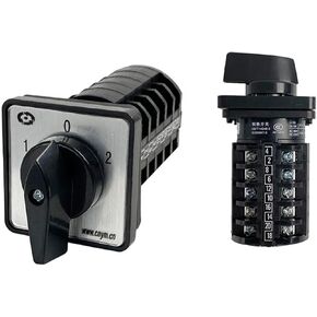 380V 10A 5 Levels 3 Position Silver Contact Dual Power Control Circuit Universal Changeover Rotary Cam Switch LW8-10/5(102) in Kuwait