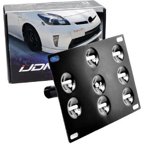 iJDMTOY No Drill Front Bumper Tow Hook License Plate Mounting Bracket Adapter Kit Compatible with 2010-2015 Toyota Prius (XW30) in Kuwait