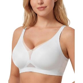 As Fairy Seamless Mesh Deep V Push-up Wireless Bra with Support and Lift Soft Bras for Women in Kuwait