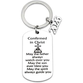 Confirmation Gifts for Teen Boys Girls Christian Baptism for Teenagers Religious Bible Verse 2026 Confirmation for Women Men Catholic Baptism Gift for Girls Daughter Son Faith Keychain Keepsake in Kuwait