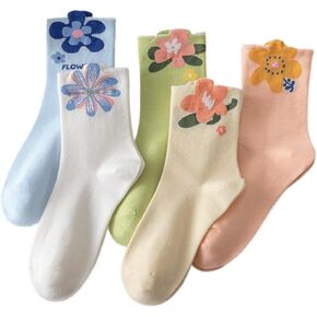 Cute Cotton Socks for Women - Novelty Design Athletic & Daily Wear Breathable Comfort Socks in Kuwait