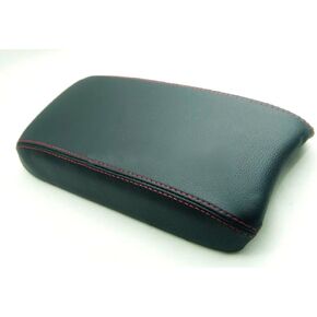 Console Armrest Synthetic Leather Cover Black, Red Stitch Compatible with Honda Civic 06-11 in Kuwait